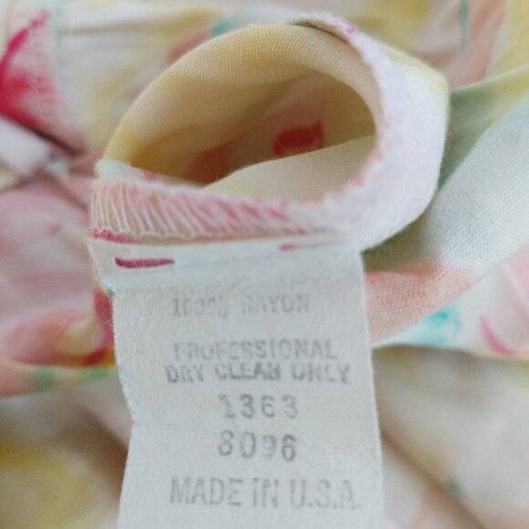 Vintage 80s Tropical Cottagecore Nancy Johnson dress size small - Picture 6 of 8